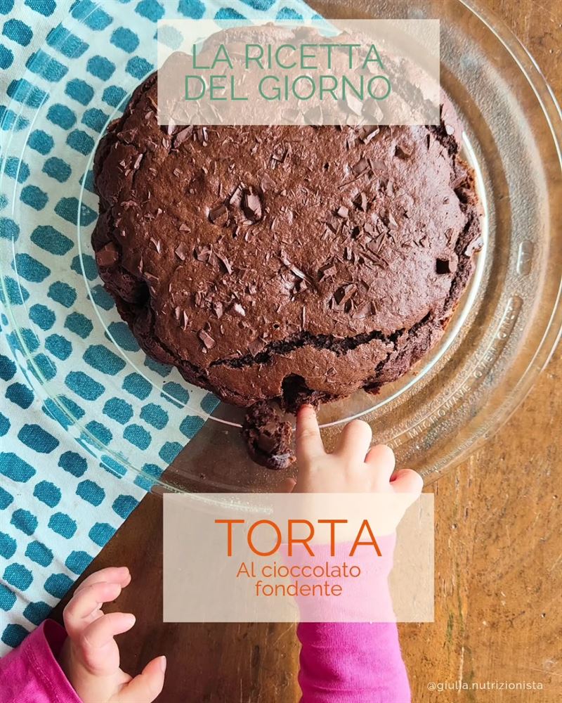 Torta al cioccolato fondente con farina di farro
